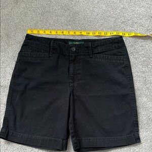 Lauren Ralph Lauren Black Bermuda Shorts Tailored Cotton Blend Size 6